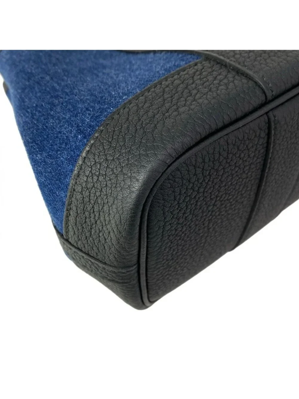 Hermes Tote Bag Neo Garden Party 23 Denim Moian Black Silver